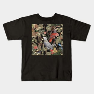 Jungle Birds Pattern Kids T-Shirt